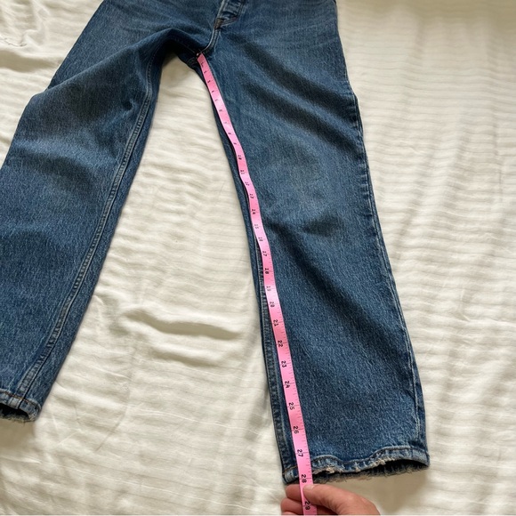 Abercrombie & Fitch Dad High Rise Curve Love Jeans Blue size 25 - Picture 16 of 16